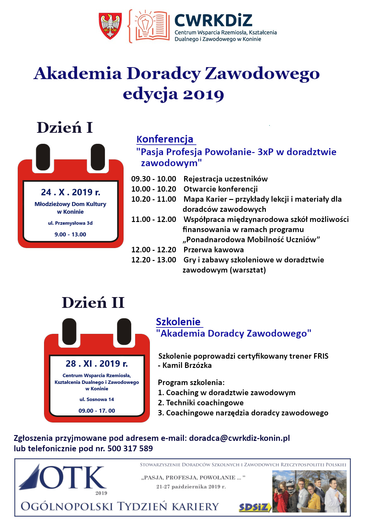 Plakat Konferencja oraz Szkolenie
